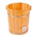 40cm thick household foot bath barrel Solid wood foot bath Footbath (Color : Without cover) - B07CZCT49L